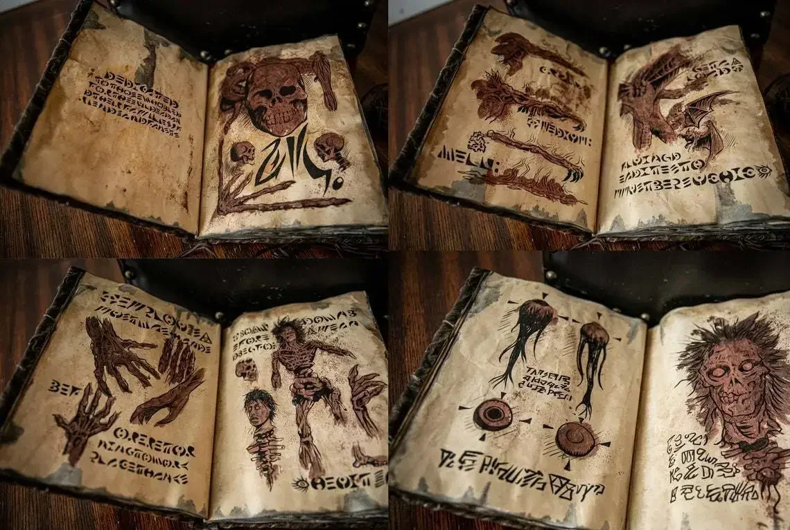 Vintage And Collectible Books - 빈티지 네크로노미콘 - 어둠의 마법 소환