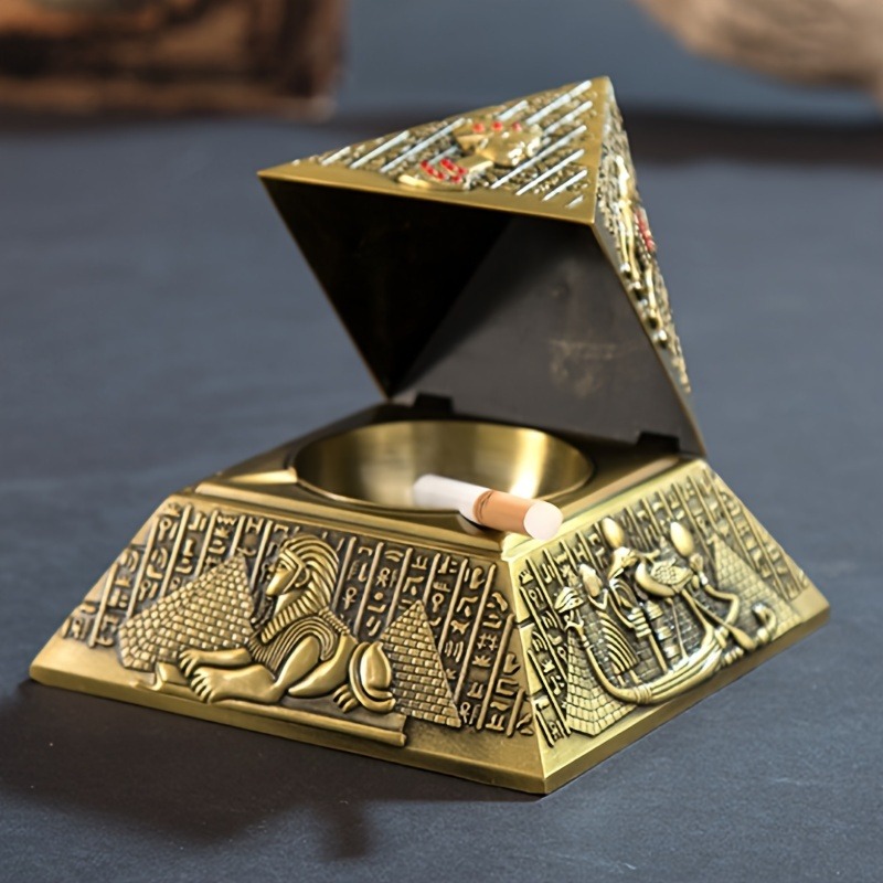Vintage Collectible Ashtrays - 이집트 파라오 피라미드 재떨이 테이블 장식품