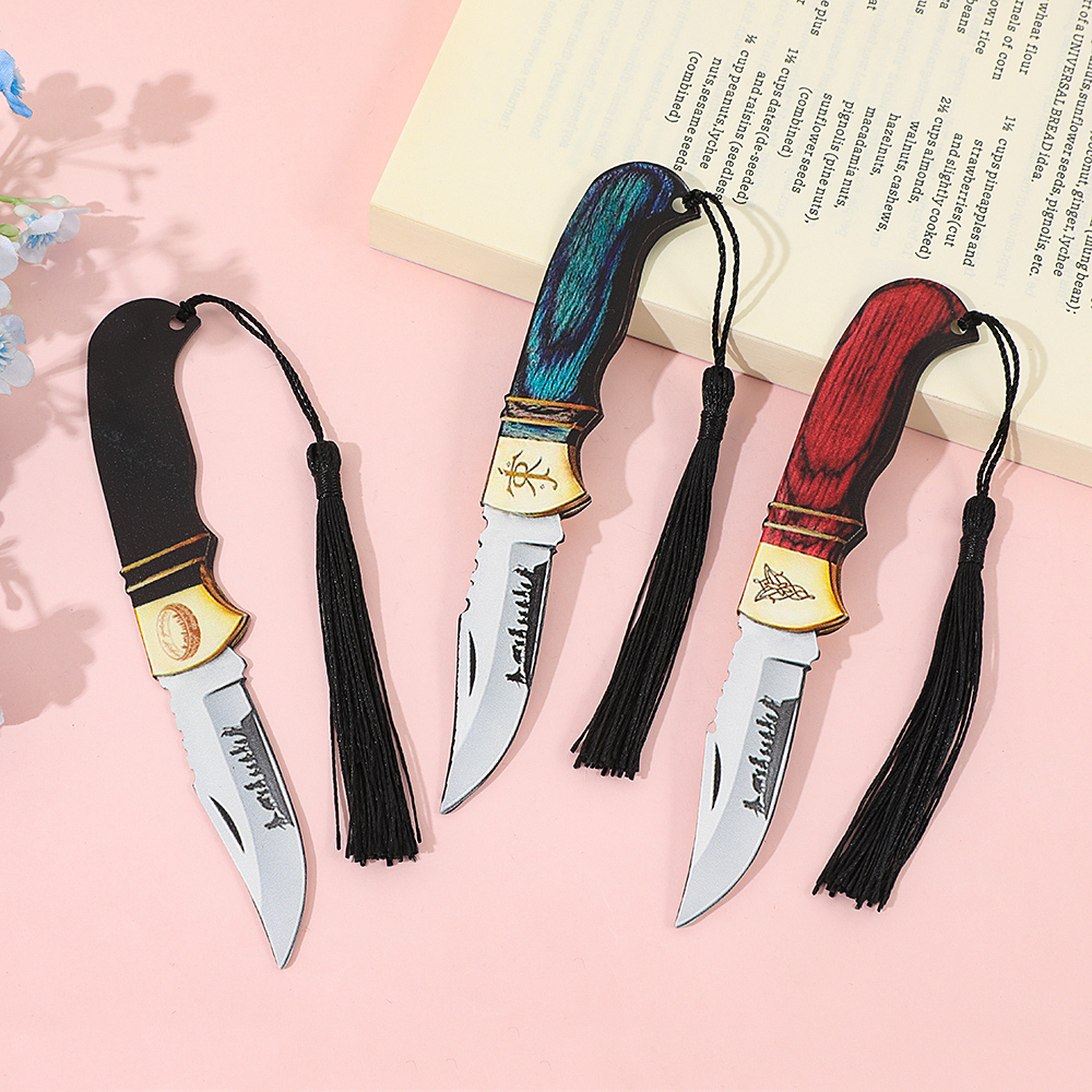 Vintage Collectible Knives - 원 링스 나이프 모양 북마크, 빈티지