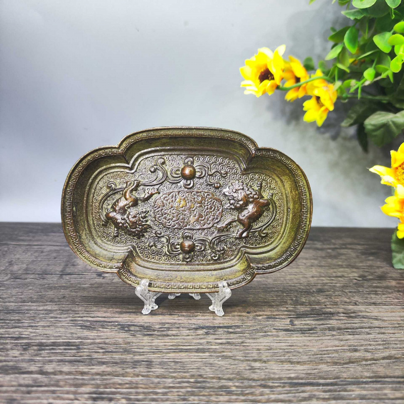 Vintage Collectible Ashtrays - 앤티크 컬렉션, 빈티지 도금 구리 펜