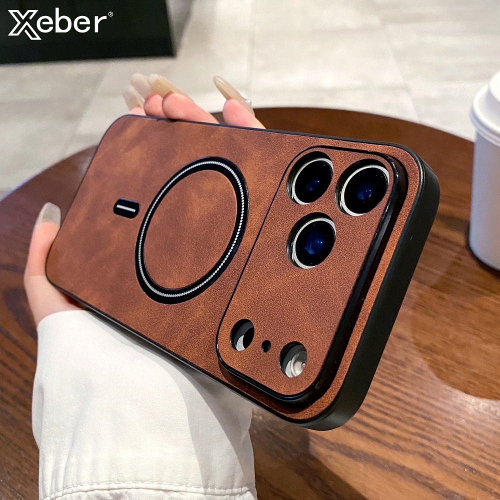Camera Leather Case - 아이폰 17 15 16 Pro Max
