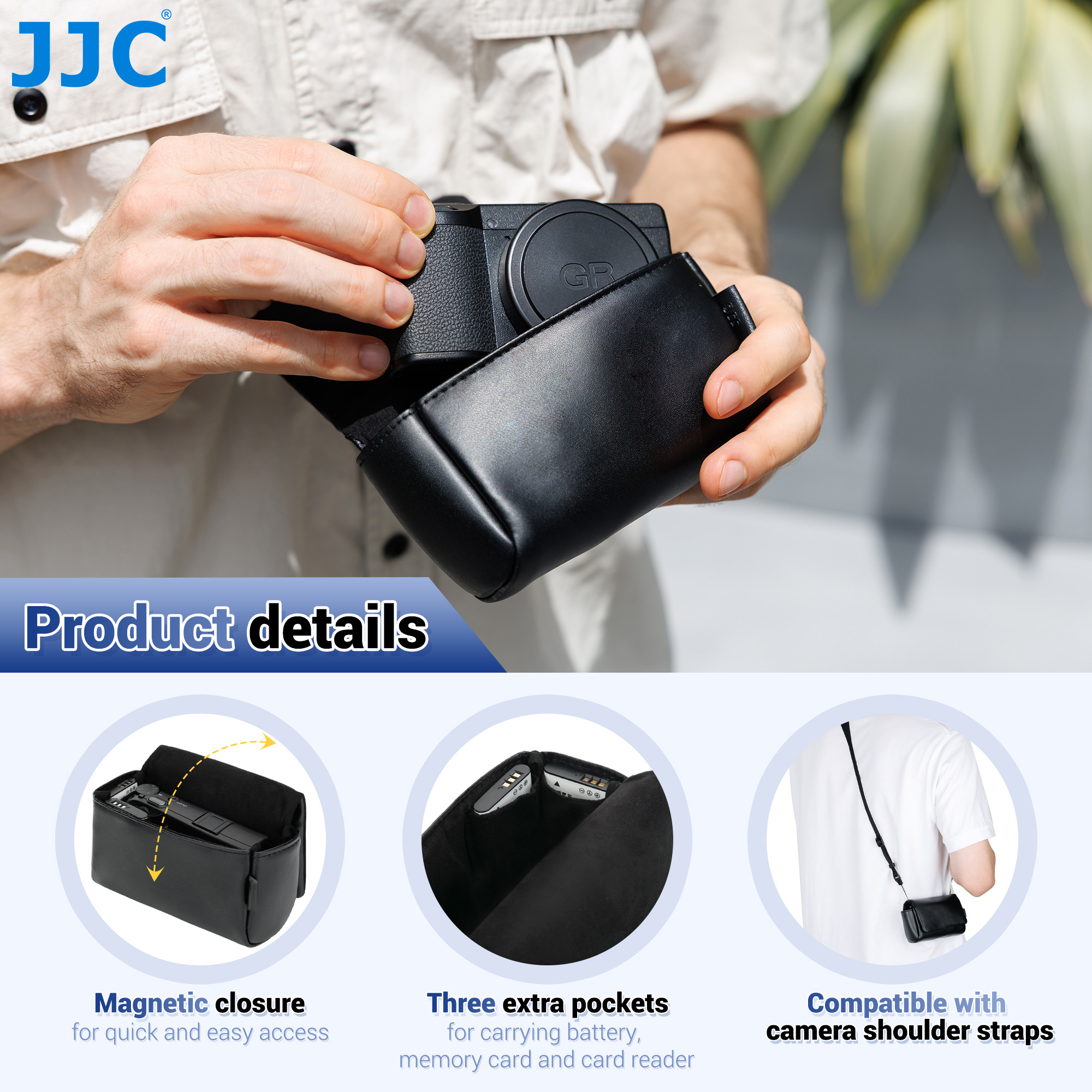 JJC 소형 카메라 가방 리코 GR IV HDF GRI - Camera Leather Case 리뷰 및 가격