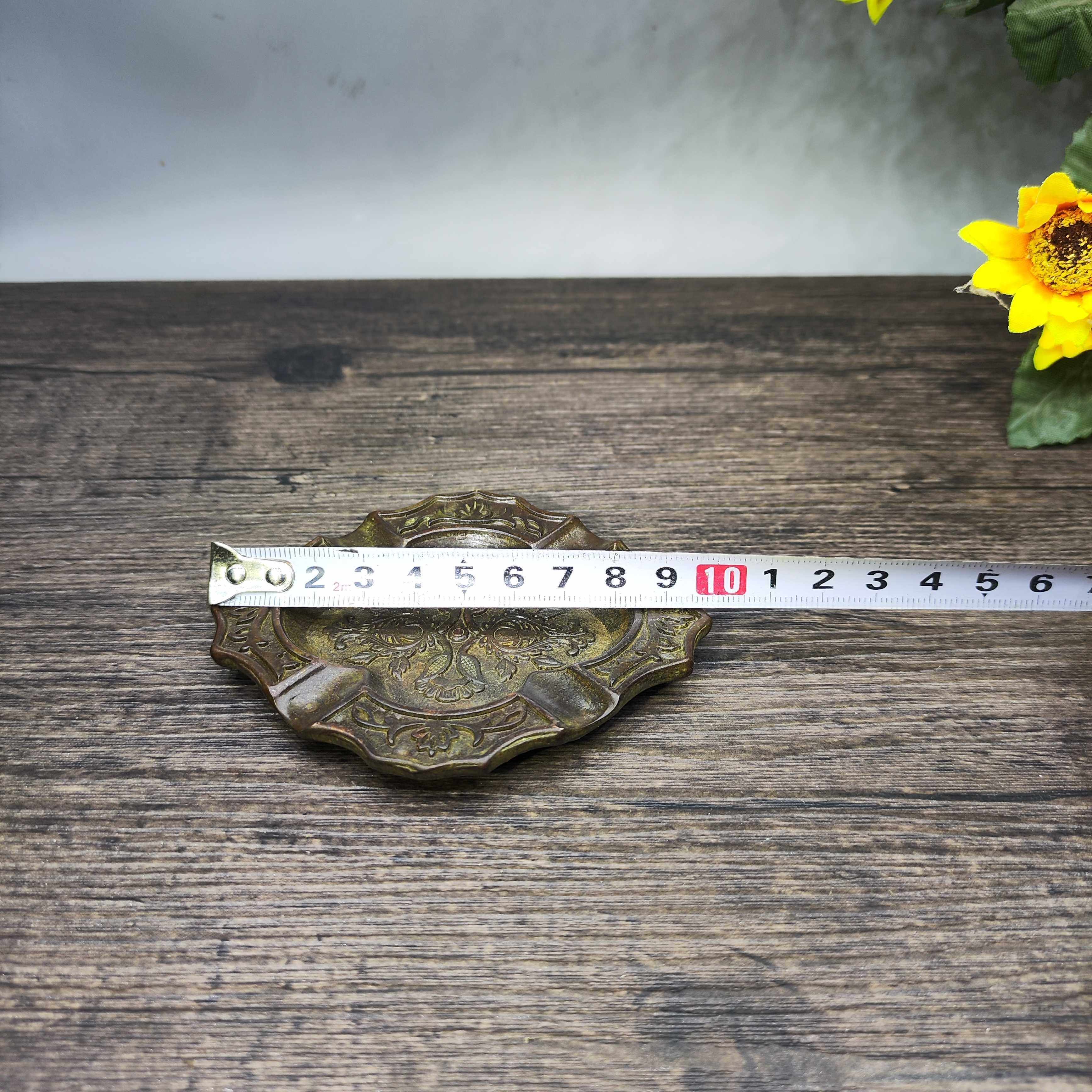 빈티지 황동 꽃무늬 재떨이 브러쉬 워셔 플레이트 앤틱  - Vintage Collectible Ashtrays 리뷰 및 가격