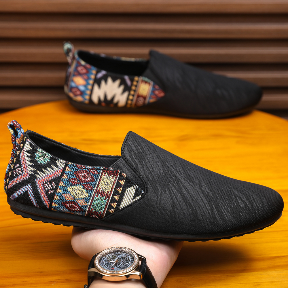 2025 가을 컬렉션 중국풍 로퍼 블랙 트렌디 빈티지  - Vintage Collectible Shoes 리뷰 및 가격