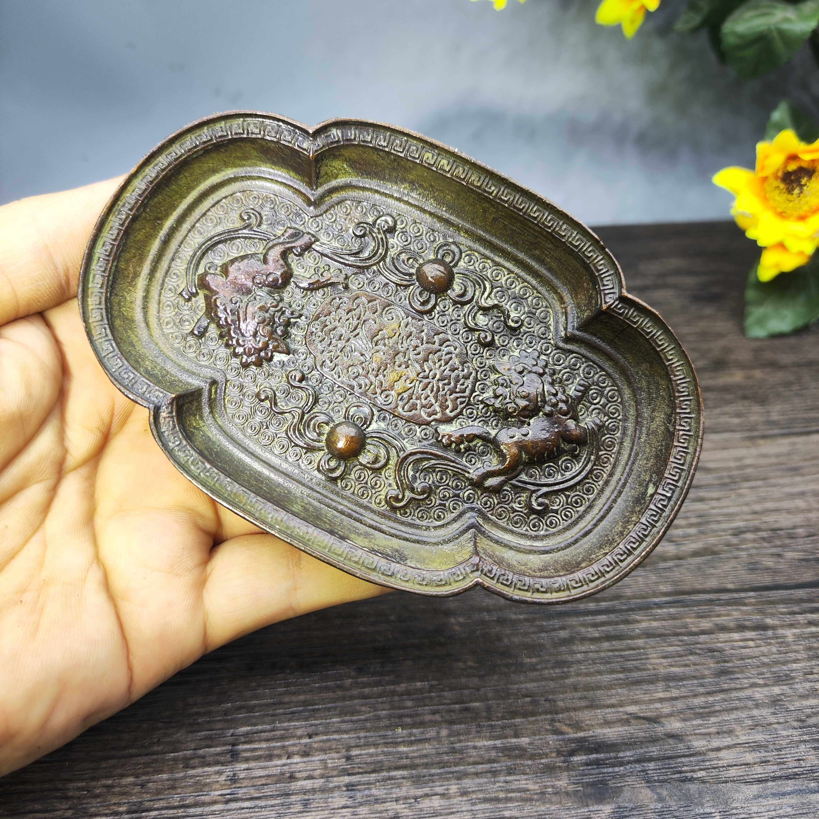 빈티지 황동 사자 공놀이 모양 브러쉬 세척기 재떨이 접 - Vintage Collectible Ashtrays 리뷰 및 가격