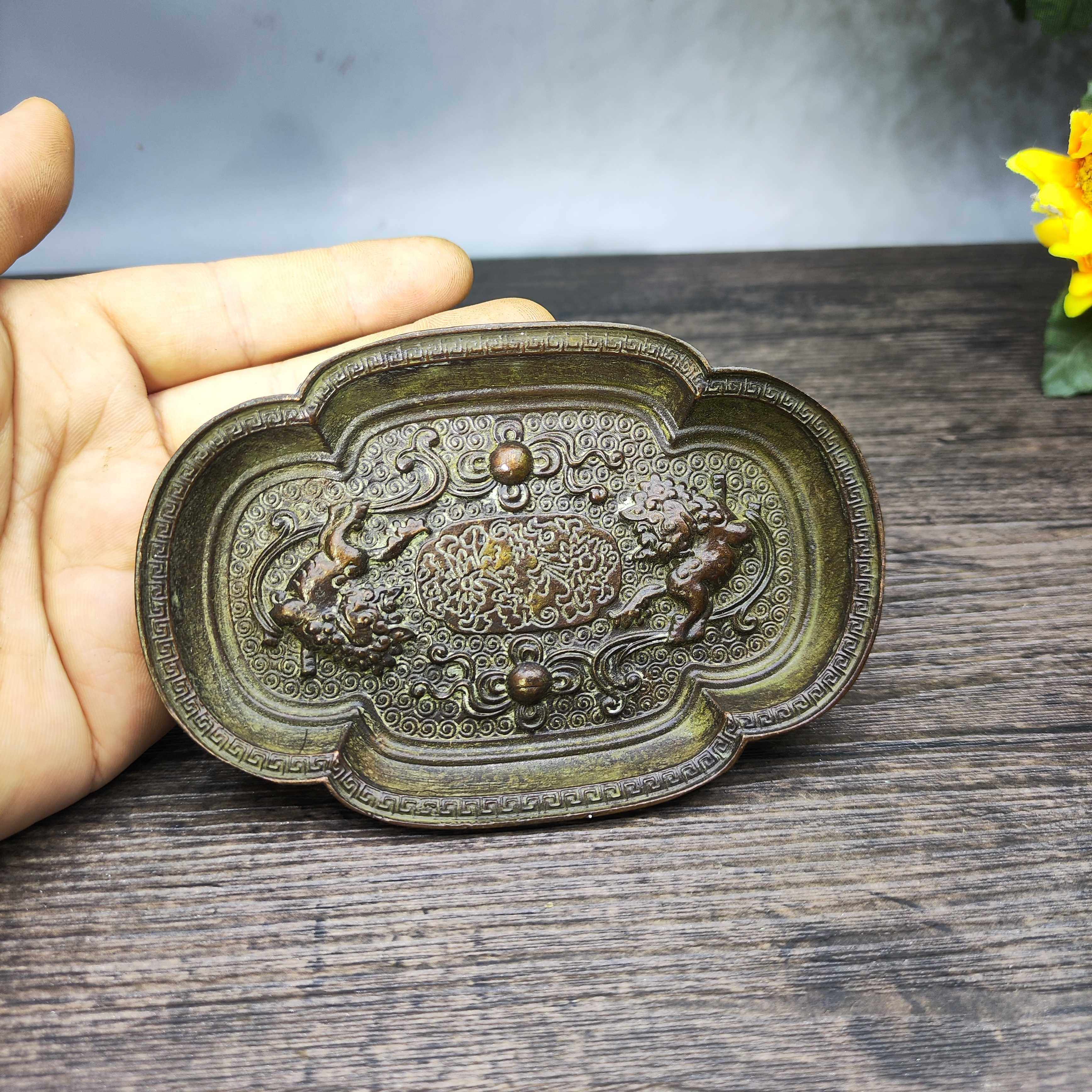 빈티지 황동 사자 공놀이 모양 브러쉬 세척기 재떨이 접 - Vintage Collectible Ashtrays 리뷰 및 가격