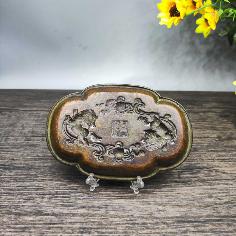 앤티크 컬렉션, 빈티지 도금 구리 펜 워셔, 자수 볼이 - Vintage Collectible Ashtrays 리뷰 및 가격