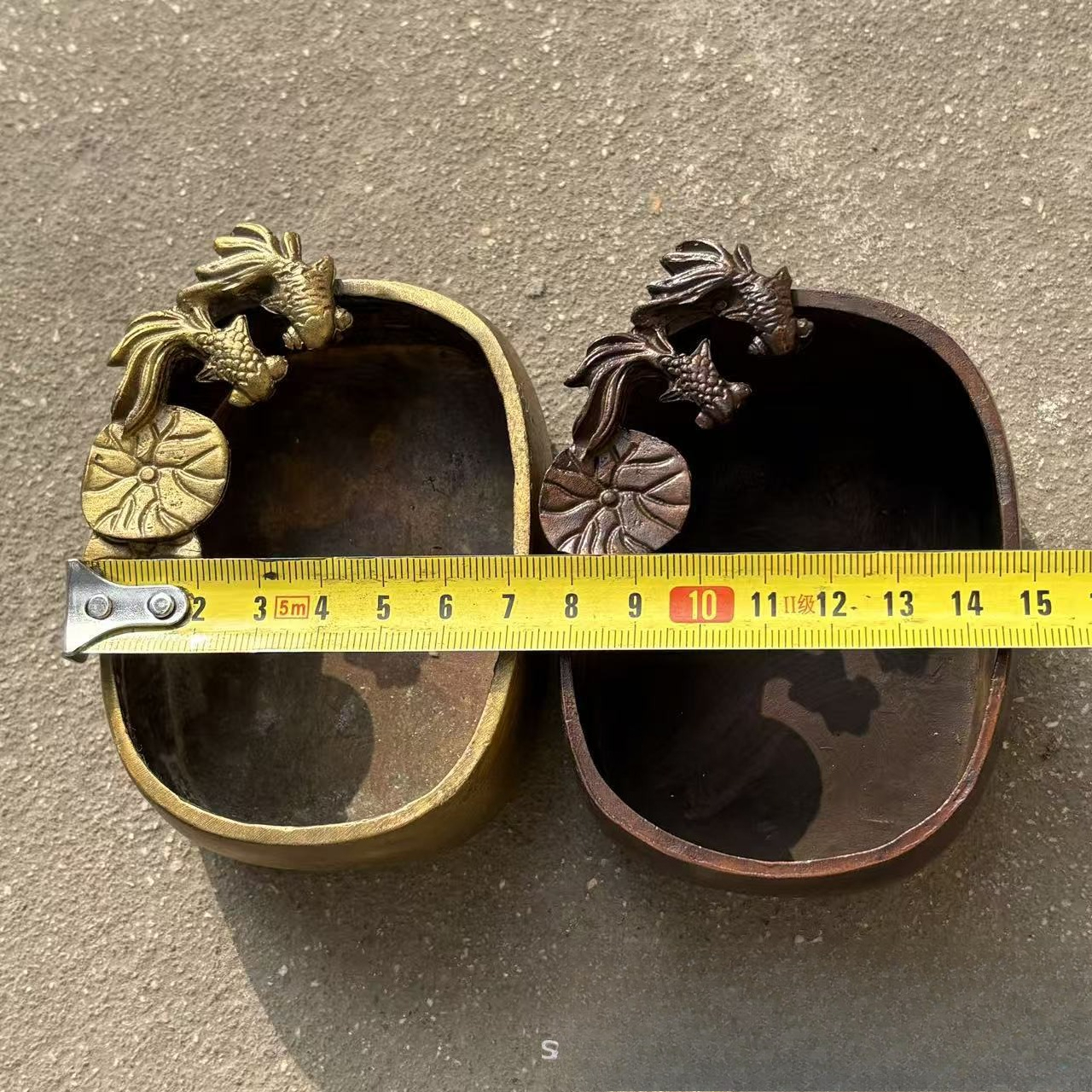 빈티지 황동 보관 접시, 금붕어 연꽃 양각 조각 트레이 - Vintage Collectible Ashtrays 리뷰 및 가격