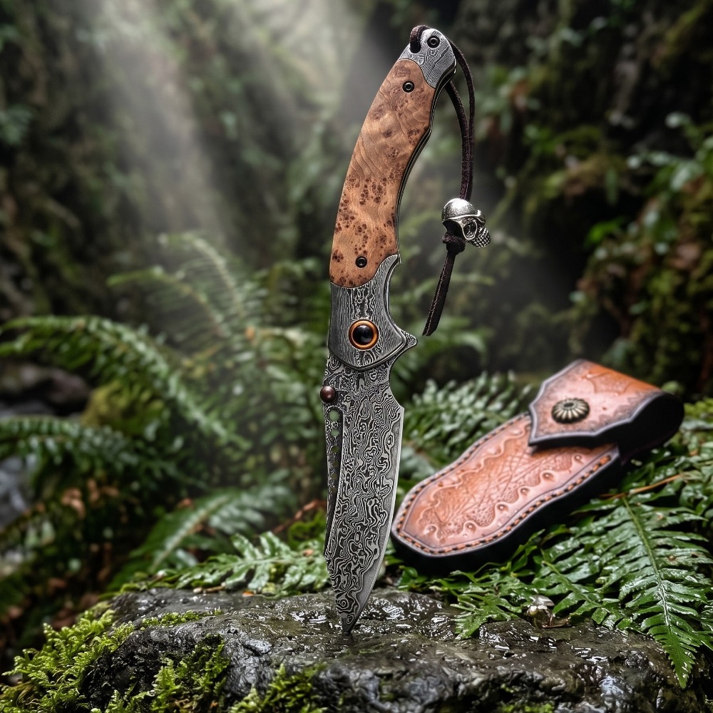 고경도 다마스커스 패턴 접이식 나이프 빈티지 장식용 수 - Vintage Collectible Knives 리뷰 및 가격